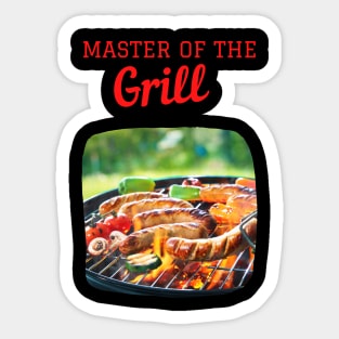 Grilling Tee Shirt Sticker